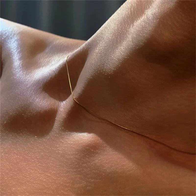 2mm Stainless Steel Snake Necklace Titanium Jewelry Gift